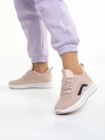 Дамски спортни обувки  розови  от текстилен материал  Lovella