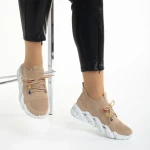 Дамски спортни обувки  бежови  от текстилен материал  Ankita