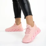 Дамски спортни обувки  розови  от текстилен материал  Leanna