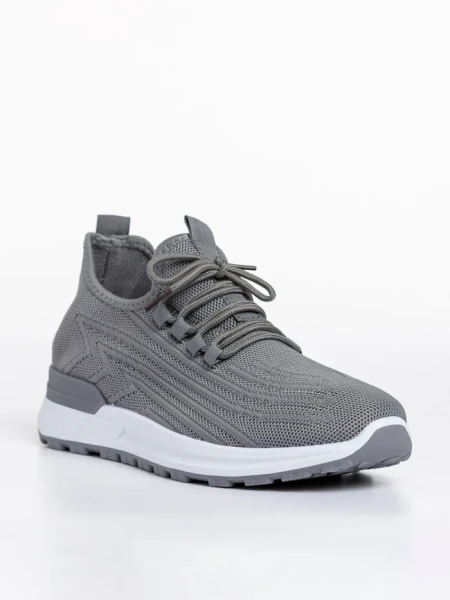 Мъжки спортни обувки сиви  от текстилен материал  Ramiro