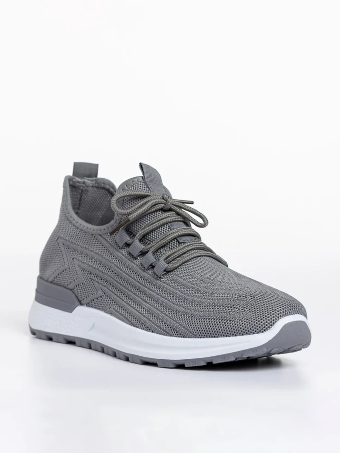 Мъжки спортни обувки сиви  от текстилен материал  Ramiro