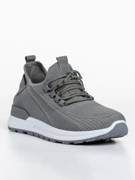 Мъжки спортни обувки сиви  от текстилен материал  Kaiden