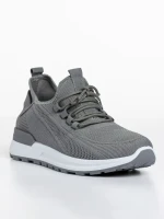 Мъжки спортни обувки сиви  от текстилен материал  Kaiden