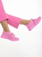Дамски спортни обувки  цикламени  от текстилен материал  Dasa