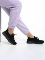 Дамски спортни обувки  черни  от текстилен материал  Dasa