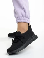 Дамски спортни обувки  черни  от текстилен материал  Dasa