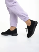 Дамски спортни обувки  черни  от текстилен материал  Dasa