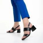 Дамски сандали  черни  от еко кожа Antanina