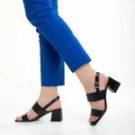 Дамски сандали  черни  от еко кожа Antanina