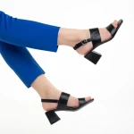 Дамски сандали  черни  от еко кожа Antanina