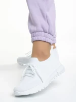 Дамски спортни обувки  бели  от текстилен материал  Dasa