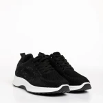 Мъжки спортни обувки черни  от текстилен материал  Sabino