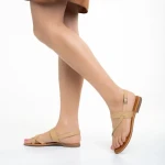 Дамски сандали  бежови от еко кожа  Tamsin