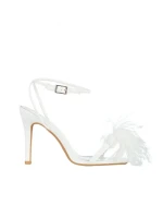 Дамски сандали  бели  от еко кожа  Jonie