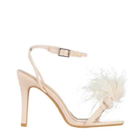 Дамски сандали  бежови от еко кожа  Jonie