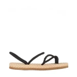 Дамски сандали  черни  от текстилен материал  Nettie