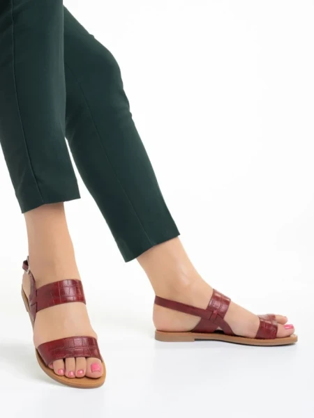 Дамски сандали  червени  от еко кожа  Marita