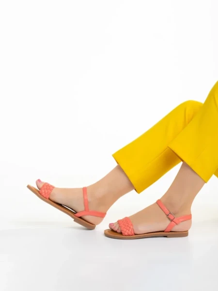 Дамски сандали  розови  от еко кожа  Livie