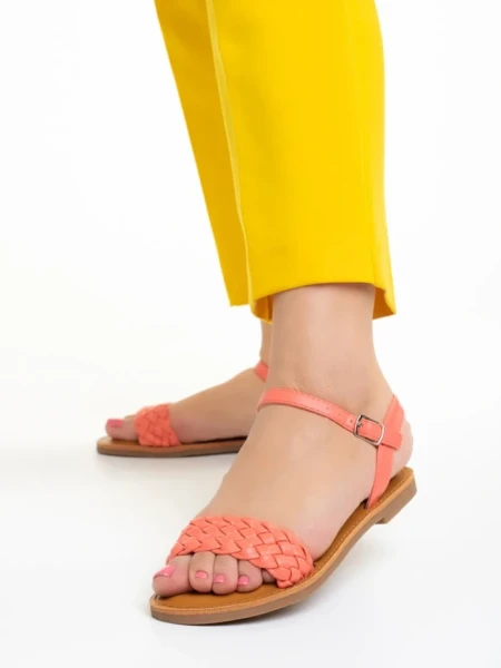 Дамски сандали  розови  от еко кожа  Livie