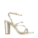 Дамски сандали  златисти  от еко кожа  Roksana