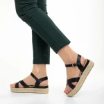 Дамски сандали  черни  от еко кожа  Ophir