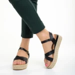 Дамски сандали  черни  от еко кожа  Ophir
