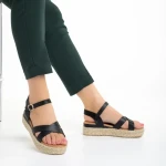 Дамски сандали  черни  от еко кожа  Ophir