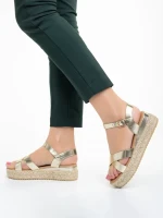 Дамски сандали  златисти  от еко кожа  Ophir