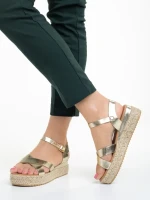 Дамски сандали  златисти  от еко кожа  Ophir