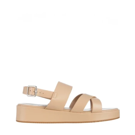 Дамски сандали  бежови от еко кожа  Eirene