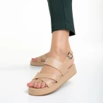Дамски сандали  бежови от еко кожа  Eirene