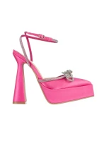 Дамски обувки  цикламени  от текстилен материал  Valary