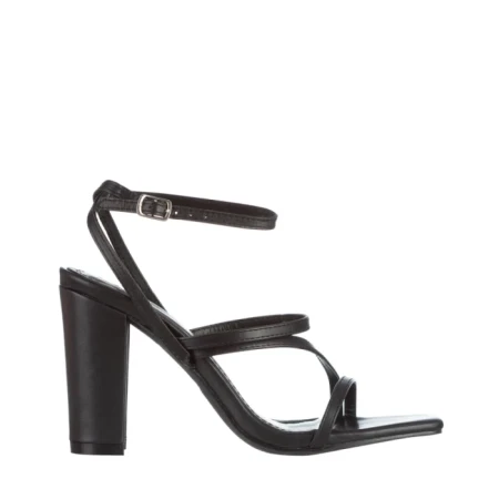 Дамски сандали  черни  от еко кожа  Roksana