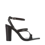 Дамски сандали  черни  от еко кожа  Roksana