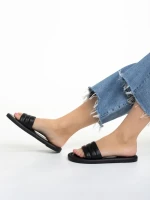 Дамски чехли  черни  от еко кожа Gerel