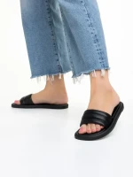 Дамски чехли  черни  от еко кожа Gerel