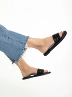 Дамски чехли  черни  от еко кожа Gerel