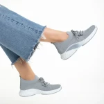 Дамски спортни обувки  сиви от текстилен материал  Matrona