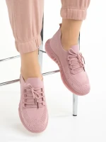 Дамски спортни обувки  розови  от текстилен материал  Nevenca