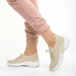 Дамски спортни обувки  бежови  от текстилен материал  Matrona