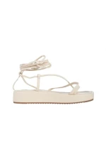 Дамски сандали  бежови  от еко кожа Milja