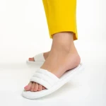 Дамски чехли  бели  от еко кожа Gerel