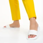 Дамски чехли  бели  от еко кожа Gerel