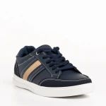 Мъжки спортни обувки  сини от еко кожа Seamus