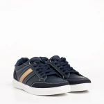 Мъжки спортни обувки  сини от еко кожа Seamus