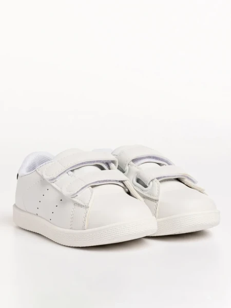 Детски спортни обувки  бели  с тъмно синьо  от еко кожа Barney