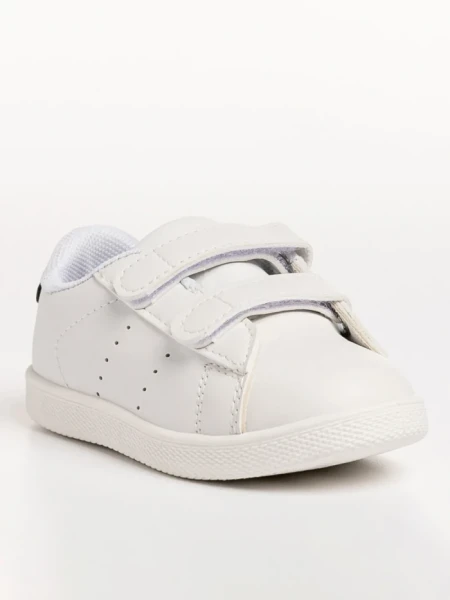 Детски спортни обувки  бели  с тъмно синьо  от еко кожа Barney