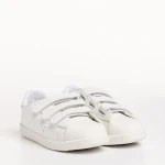 Детски спортни обувки  бели  със зелено  от еко кожа Barney