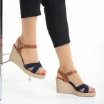 Дамски сандали  Girlhood сини  от естествена кожа  Ainara