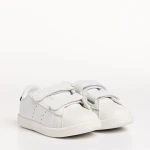 Детски спортни обувки  бели  с черно  от еко кожа Barney